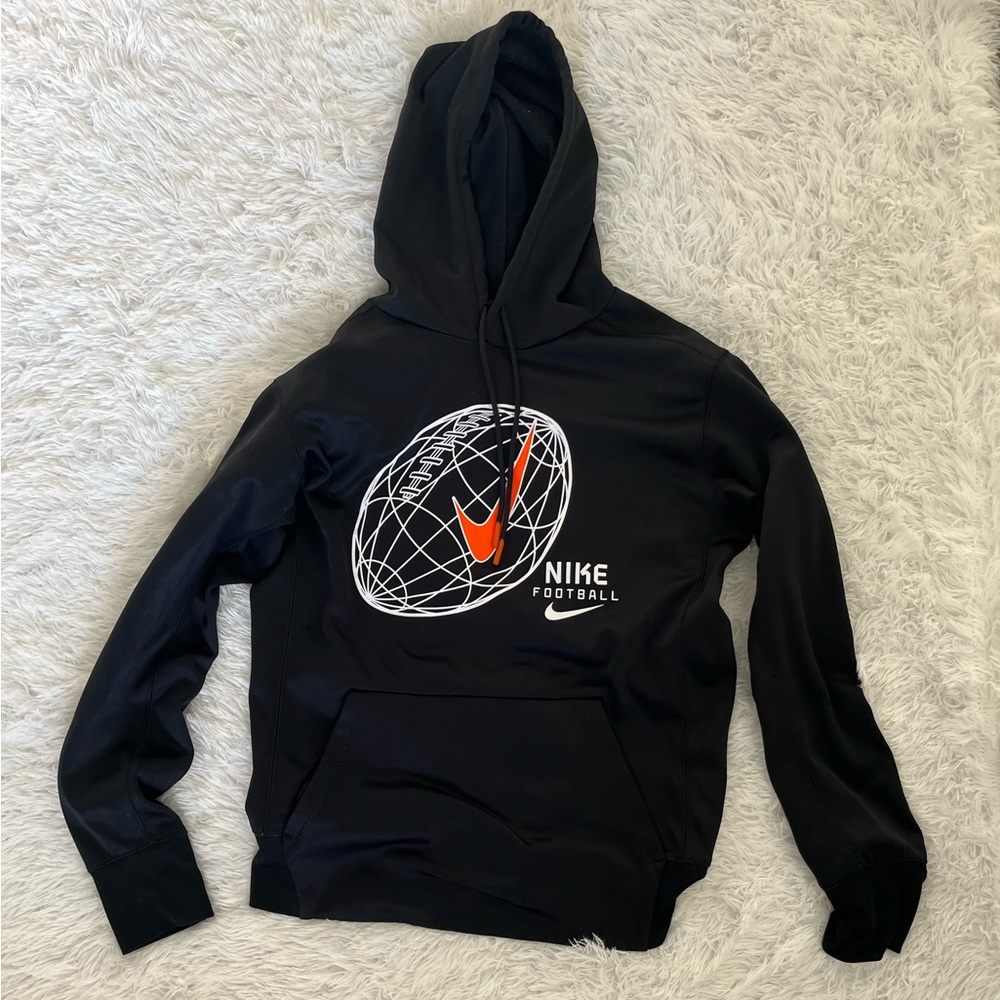 Nike Shirts & Tops | Nike- Black Football Hooded Sweatshirt|Color: Black/White|